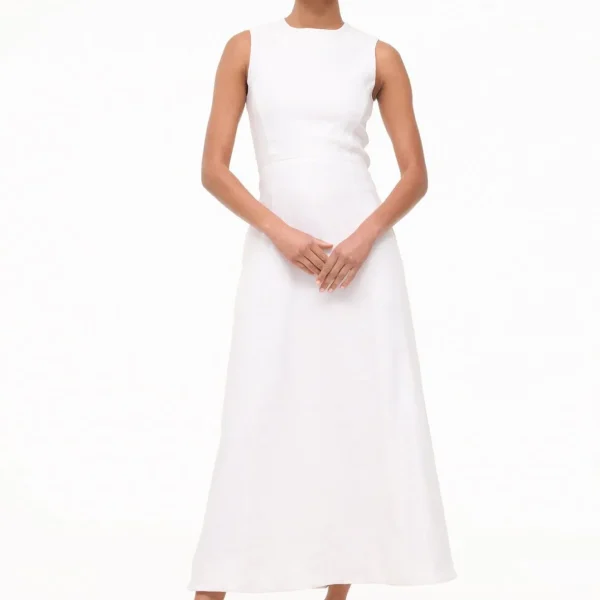 MARTINE LINEN DRESS | WHITE
