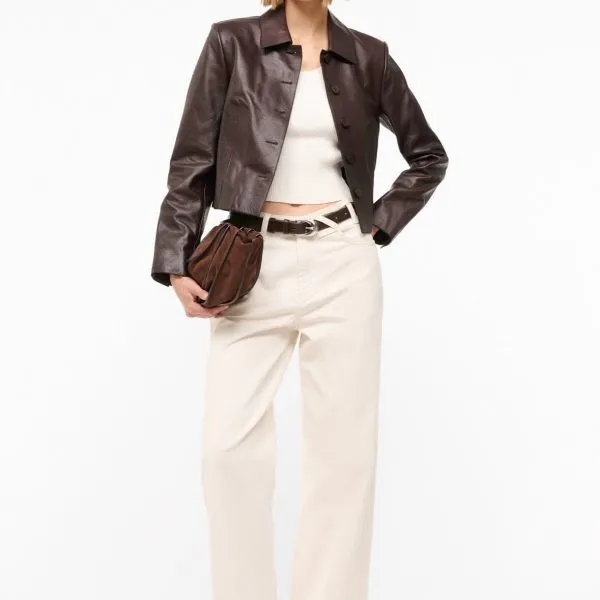 LEATHER MARINO JACKET | TIRAMISU