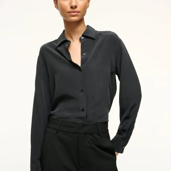 ROXBURY SILK SHIRT | BLACK
