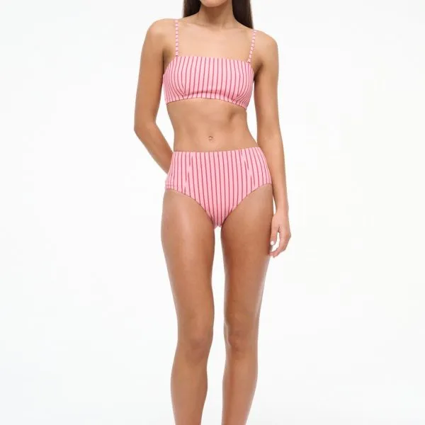 DEVON HIGH RISE BIKINI BOTTOM | MONTAUK STRIPE