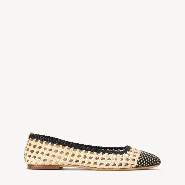 NELL CROCHET BALLERINA | CREAM BLACK