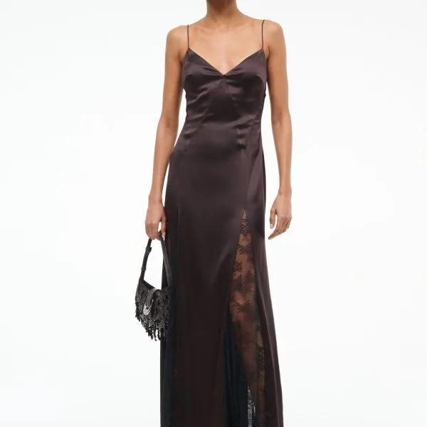 TRINITY SILK DRESS | EARTH