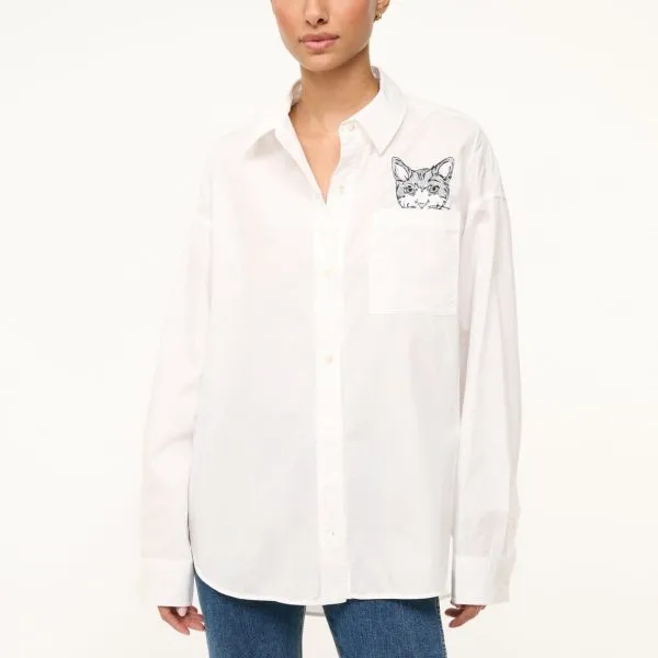 CUSTOM STAUD x C.BONZ CLASSIC OVERSIZED SHIRT | WHITE
