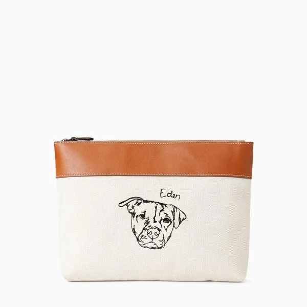 CUSTOM STAUD x C.BONZ DUCKIE ZIP POUCH | CREAM TAN