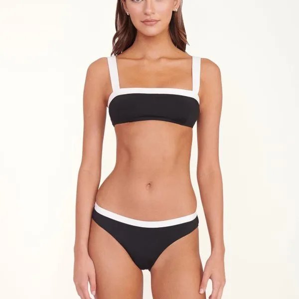 GEMMA BIKINI BOTTOM | BLACK WHITE