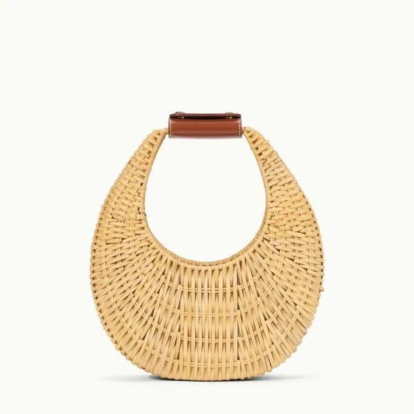 MINI MOON WICKER BAG | NATURAL
